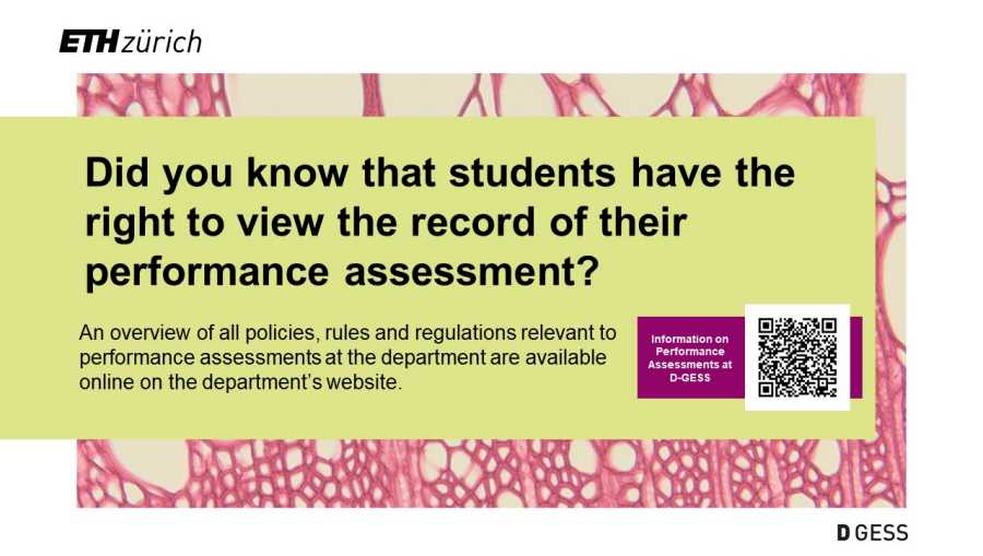 Slide 1: Did you know that students have the right to view the record of their performance assessment?
