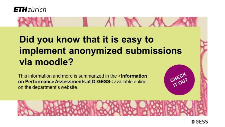 Slide 2: Did you know that it is easy to implement anonymized submissions via moodle?